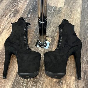 Hella heels black babydoll boots